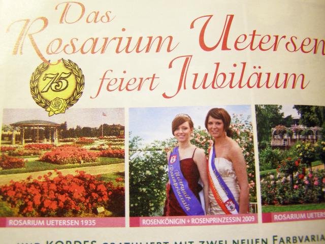 Informacja o 75 - leciu pięknego Rosarium w Uetersen