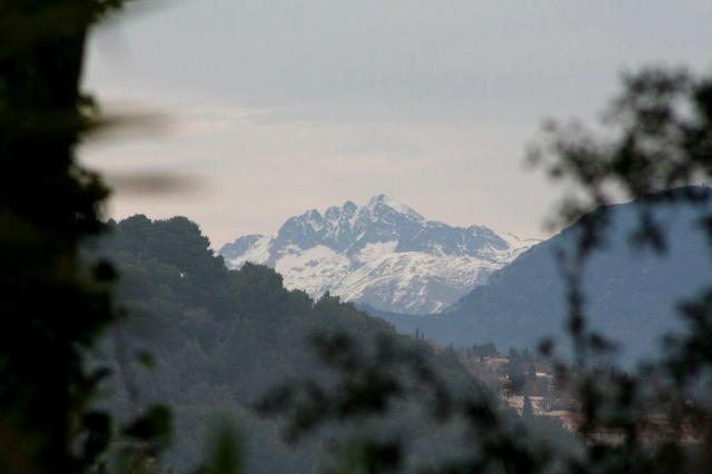 Widok z domku na Alpy