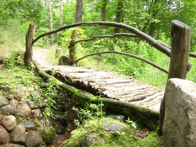 Mostek przy zdrowotnym żródełku(Polanów)