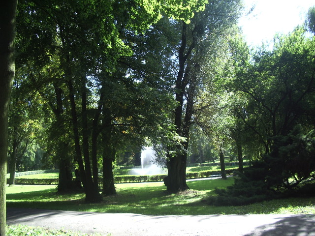 fontanna  w  parku