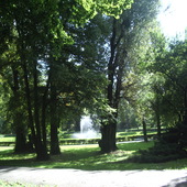 fontanna  w  parku