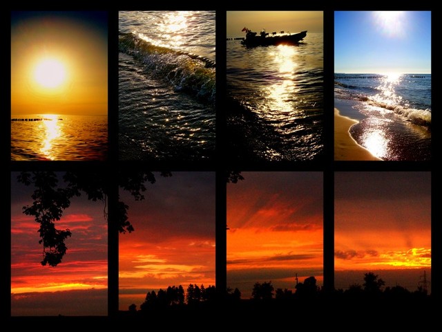 Morze i wschód słońca