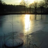 Zachód słońca nad lodem :)