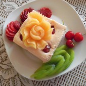 ciastko z melonową różą