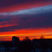 Wschód słońca nad Sosnowcem.