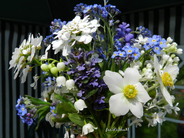 Bukiecik z kwiatów ogrodowych