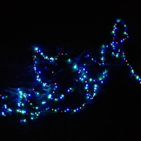 Lampki świąteczne w ogrodzie ;)